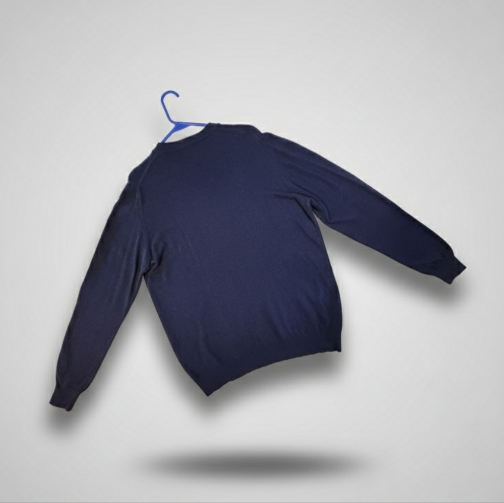Mens X-Large Maglificio Bartolini Cashmere Blend Blue Sweater - Made in Italy - Picture 3 of 5